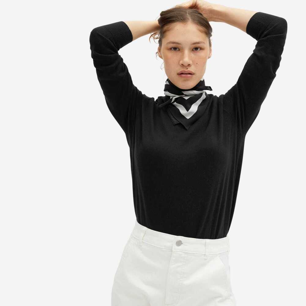 Everlane The Organic Cotton Crewneck Sweater  Black Base - Size M